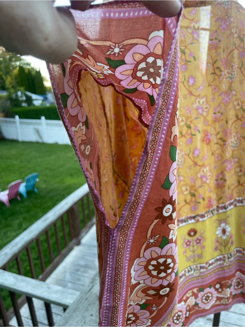 Spell Floral Kimono in Yellow and Pink - Picture 7 of 11